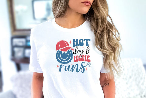 Retro Baseball SVG Design, Hot dog and home runs SVG FiveStarCrafting 