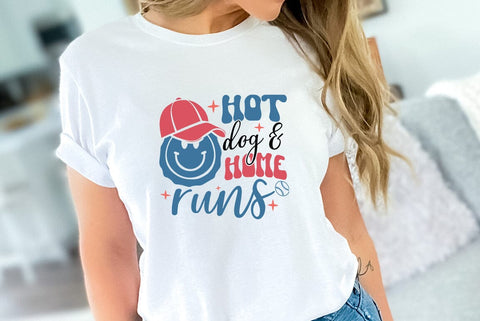 Retro Baseball SVG Design, Hot dog and home runs SVG FiveStarCrafting 