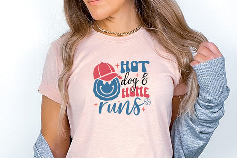 Retro Baseball SVG Design, Hot dog and home runs SVG FiveStarCrafting 