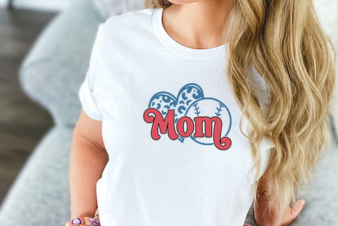 Retro Baseball SVG Design, mom SVG FiveStarCrafting 