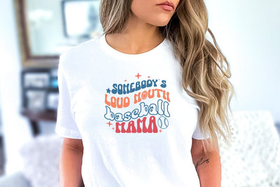 Retro Baseball SVG Design, Somebodys loud mouth baseball mama SVG FiveStarCrafting 