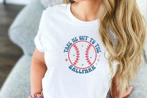 Retro Baseball SVG Design, Take me out to the ballpark SVG FiveStarCrafting 