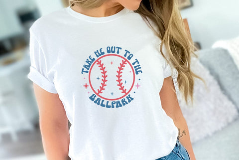 Retro Baseball SVG Design, Take me out to the ballpark SVG FiveStarCrafting 