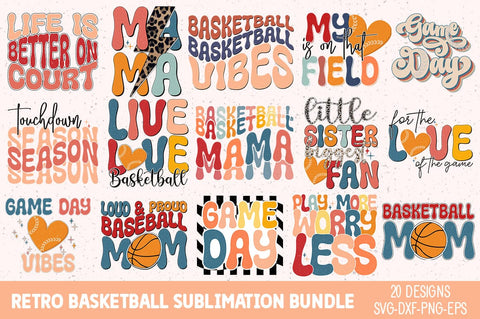 Retro Basketball Sublimation Bundle SVG fokiira 