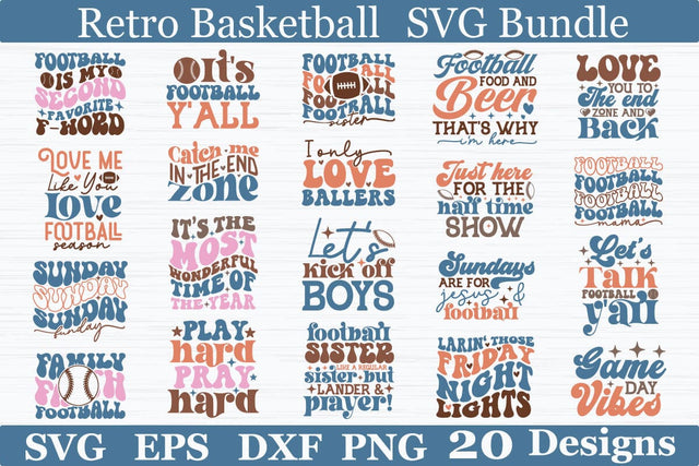 Retro Basketball SVG Bundle SVG akazaddesign 