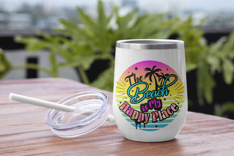 Retro Beach Sublimation PNG Summer Quote Palm Trees Sublimation OrangeBrushStudio 