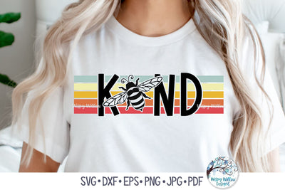 Retro Bee Kind SVG SVG Wispy Willow Designs 