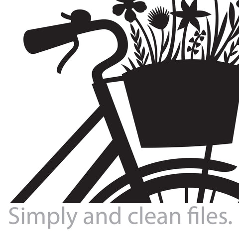 Retro Bicycle with flowers SVG TribaliumArtSF 