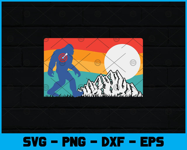 Retro Bigfoot Sun & Mountain State Flag of Colorado Svg Design SVG artprintfile 