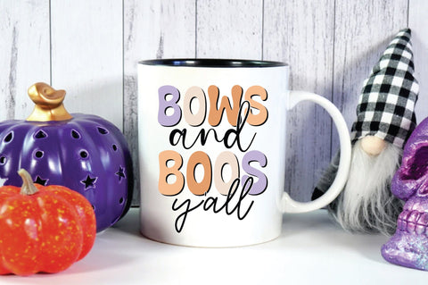 Retro Bows And Boos Y'all Sublimation Sublimation Creativeart88 