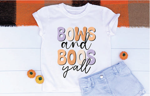 Retro Bows And Boos Y'all Sublimation Sublimation Creativeart88 