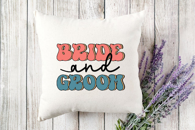 Retro bride and groom SVG SVGista 