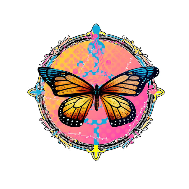 Retro Butterfly Colorful sublimation Download png, Retro Butterfly Design, summer sublimation, spring png, Monarch butterfly png Sublimation Whitetailcrafts 