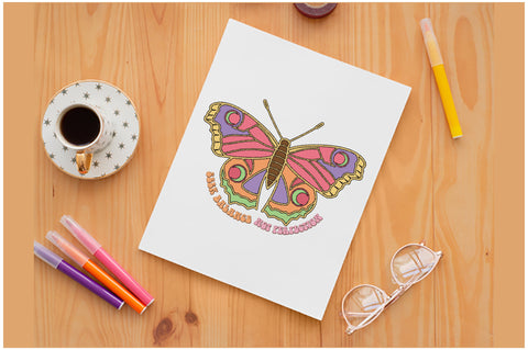 Retro Butterfly Quote Sublimation Sublimation Jagonath Roy 