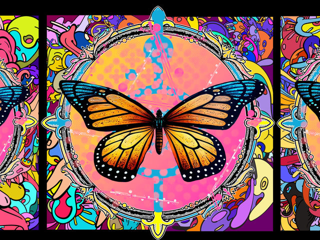 Retro Butterfly Tumbler sublimation Download png, Butterfly 20 oz Skinny Tumbler Sublimation Design , Seamless Butterflies Tumbler Sublimation Whitetailcrafts 