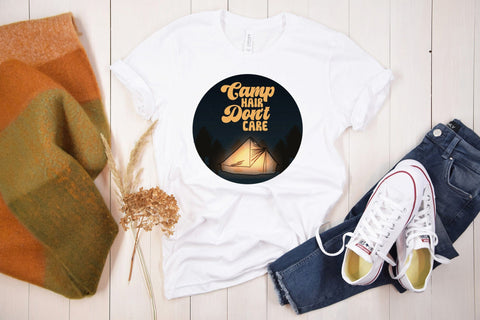 Retro Camping PNG - Camp Hair Don't Care Sublimation CraftLabSVG 