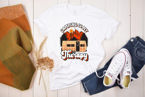 Retro Camping PNG, Camping is My Therapy Sublimation CraftLabSVG 
