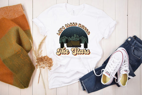 Retro Camping PNG, Let's Sleep Under the Stars Sublimation CraftLabSVG 