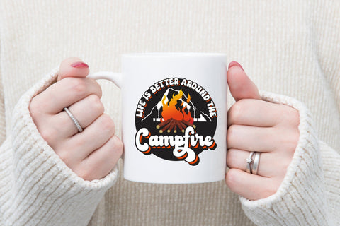 Retro Camping PNG, Life is Better Around the Campfire Sublimation CraftLabSVG 