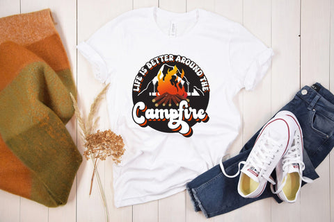Retro Camping PNG, Life is Better Around the Campfire Sublimation CraftLabSVG 