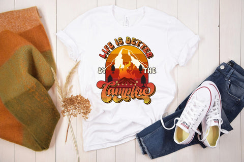 Retro Camping PNG | Life is Better by the Campfire Sublimation CraftLabSVG 