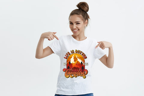 Retro Camping PNG | Life is Better by the Campfire Sublimation CraftLabSVG 