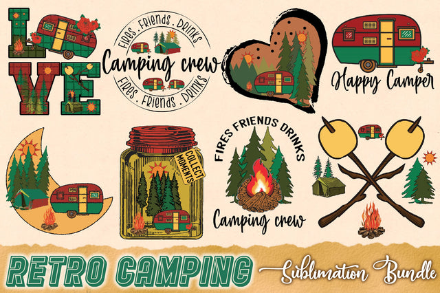 Retro Camping Sublimation Bundle Sublimation Jagonath Roy 
