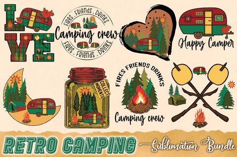 Retro Camping Sublimation Bundle Sublimation Jagonath Roy 