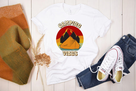 Retro Camping Sublimation, Camping Vibes PNG Sublimation CraftLabSVG 