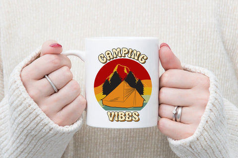 Retro Camping Sublimation, Camping Vibes PNG Sublimation CraftLabSVG 