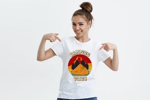 Retro Camping Sublimation, Camping Vibes PNG Sublimation CraftLabSVG 