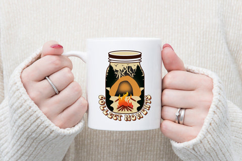 Retro Camping Sublimation | Collect Moments PNG Sublimation CraftLabSVG 