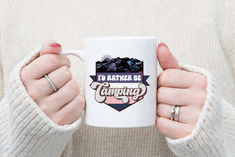 Retro Camping Sublimation, I'd Rather Be Camping PNG Sublimation CraftLabSVG 