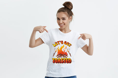 Retro Camping Sublimation - Let's Get Toasted PNG Sublimation CraftLabSVG 