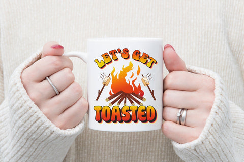 Retro Camping Sublimation - Let's Get Toasted PNG Sublimation CraftLabSVG 