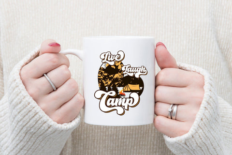 Retro Camping Sublimation, Live Laugh Camp PNG Sublimation CraftLabSVG 