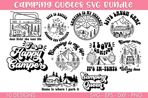 Retro Camping SVG Bundle PNG Cut file SVG Freeling Design House 
