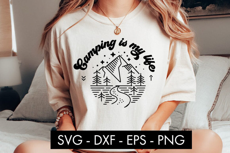 Retro Camping SVG Bundle PNG Cut file - So Fontsy