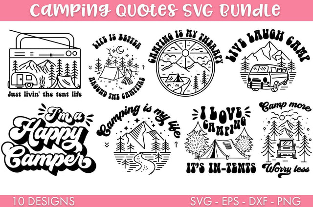 Retro Camping SVG Bundle PNG Cut file SVG Freeling Design House 