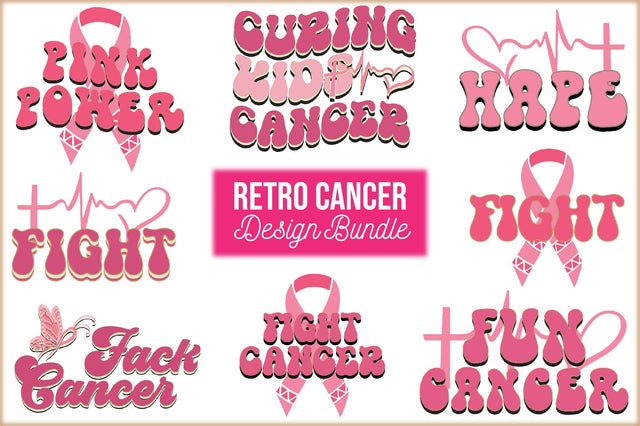 Retro Cancer Design Bundle SVG SVGista 