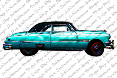 Retro Car Png, Retro Car Sublimation, Retro Car Illustration, Western Png, Car Clipart, Classic Car, Sublimation Designs, Digital Download Sublimation SublimationDesignShop 