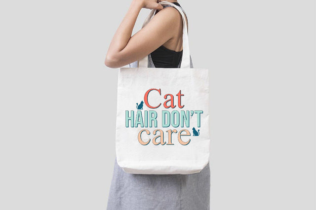 Retro Cat hair don't care SVG SVGista 