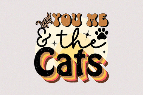 Retro Cat Sublimation Bundle Sublimation SVGArt 