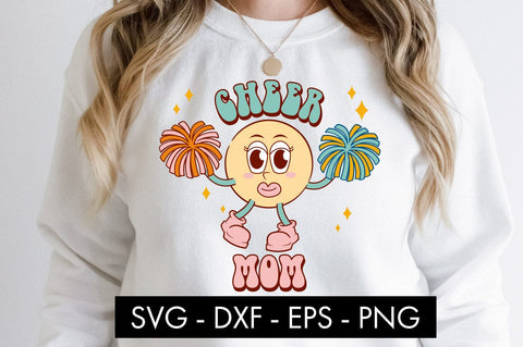 Retro Cheer Mom SVG Cut File PNG Sublimation SVG Freeling Design House 