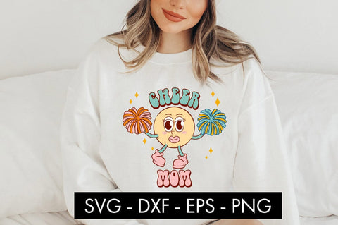 Retro Cheer Mom SVG Cut File PNG Sublimation SVG Freeling Design House 