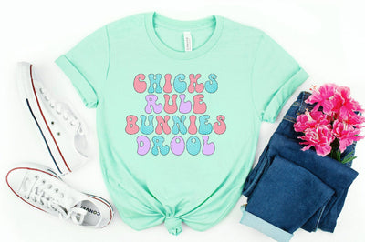 Retro Chicks rule bunnies drool Sublimation Sublimation SVGista 