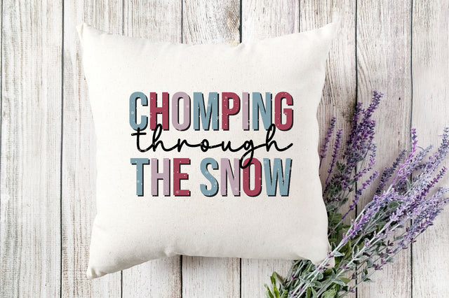 Retro Chomping through the snow Design SVG SVGista 