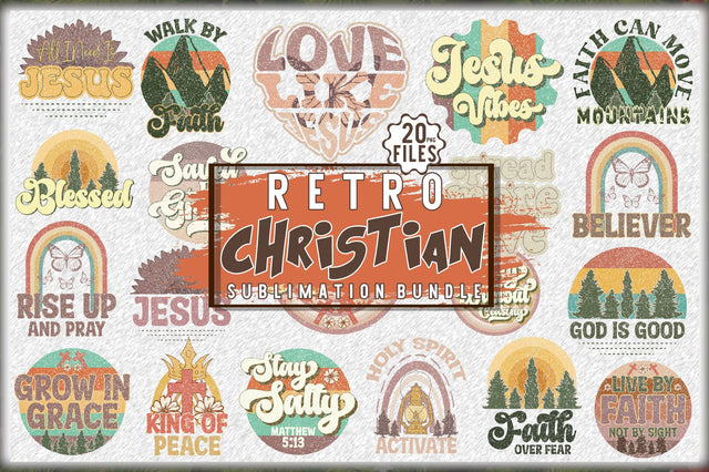 Retro Christian Faith Sublimation Bundle Sublimation Jagonath Roy 