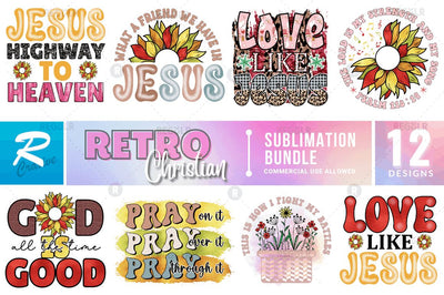 Retro Christian Sublimation Bundle Sublimation Regulrcrative 