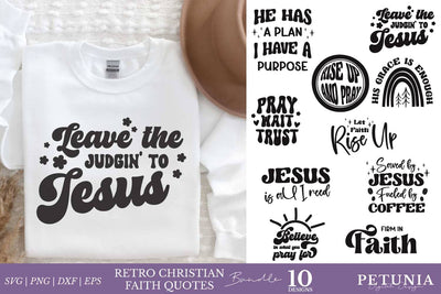 Retro Christian SVG Bundle | Faith SVG SVG Petunia Digital Design 